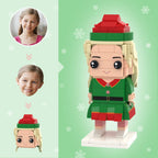 Christmas Gifts Custom Head Brick Figures Personalized Santa's Elf Brick Figures Small Particle Block Toy