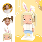 Custom Head Brick Figures Personalized Rabbit Brick Figures Small Particle Block Toy