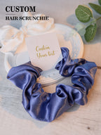 Personalized Bridesmaid Hair Scrunchies Tie the Knot Scrunchies Bridesmaid Gift