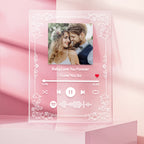 Custom Photo Plaue Acrylic Music Keychain Custom Couple Photo For Girlfriend