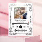 Custom Photo Plaue Acrylic Music Keychain Custom Couple Photo For Girlfriend