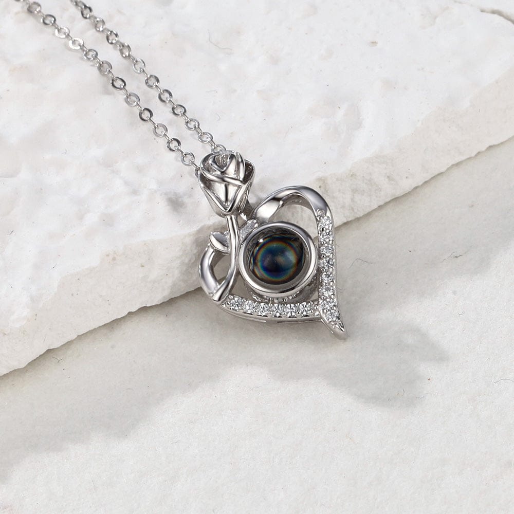 gifts for wife Best Wife Ever - Unique Memento - Projection Necklace Rose Heart Photo Necklace for Her - gifts for wife - Dai