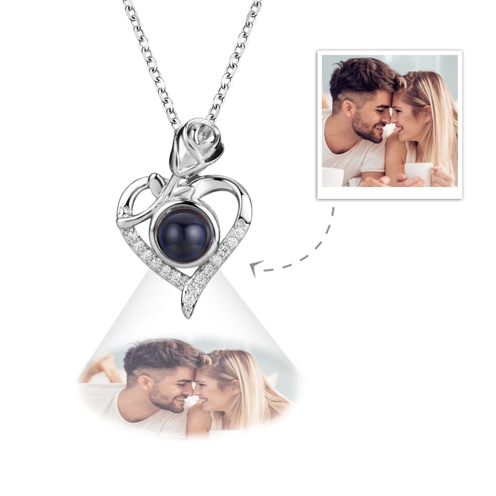 gifts for wife Best Wife Ever - Unique Memento - Projection Necklace Rose Heart Photo Necklace for Her - gifts for wife - Dai