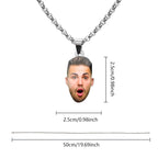 Custom Face Couple Necklace Personalized Shaped Acrylic Necklace