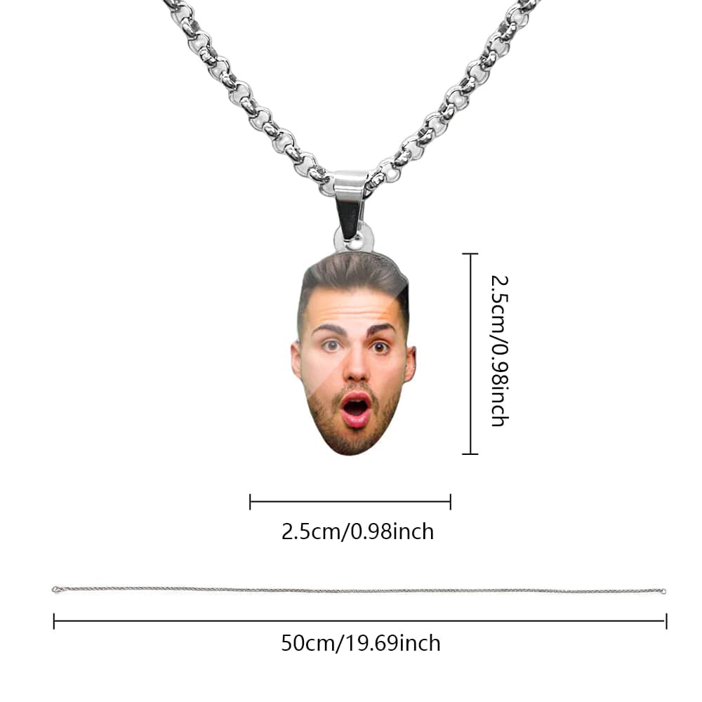 Custom Face Couple Necklace Personalized Shaped Acrylic Necklace