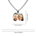 Custom Face Couple Necklace Personalized Shaped Acrylic Necklace