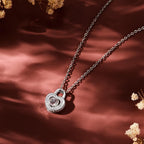 gifts for wife Heartfelt Surprise - Custom Decor - Photo Projection Necklace Love Heart Lock Shaped Pendant Valentine's Day G