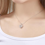 gifts for wife Heartfelt Surprise - Custom Decor - Photo Projection Necklace Love Heart Lock Shaped Pendant Valentine's Day G