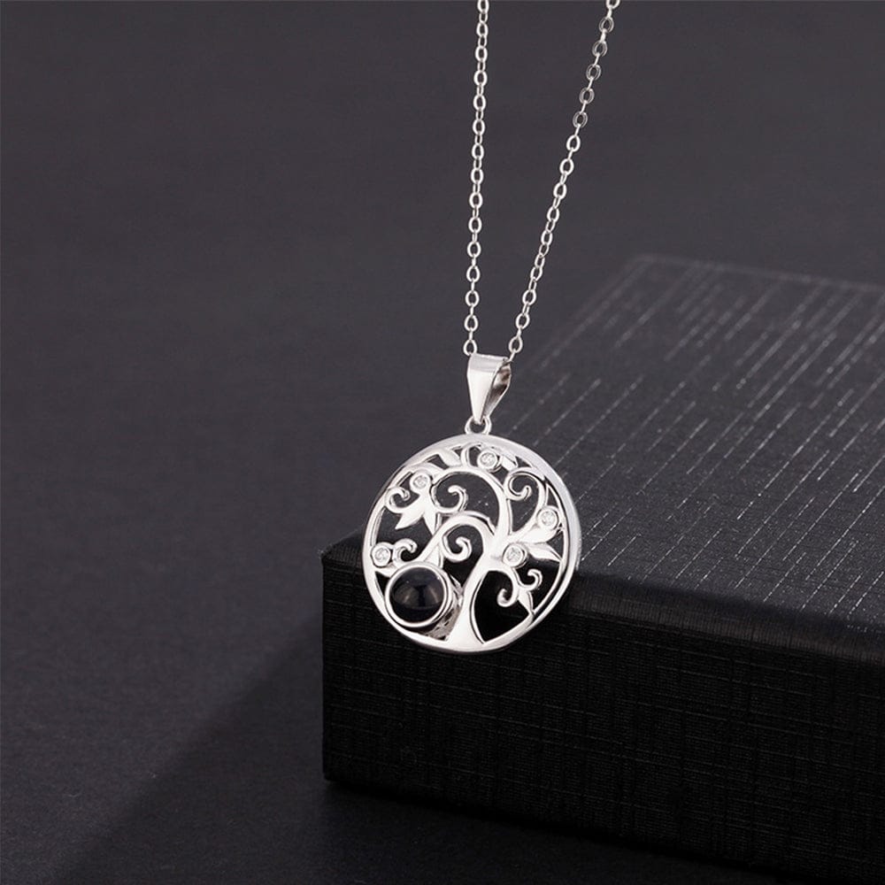 Custom Projection Necklace Love Tree Shape Photo Necklace Gift for Her