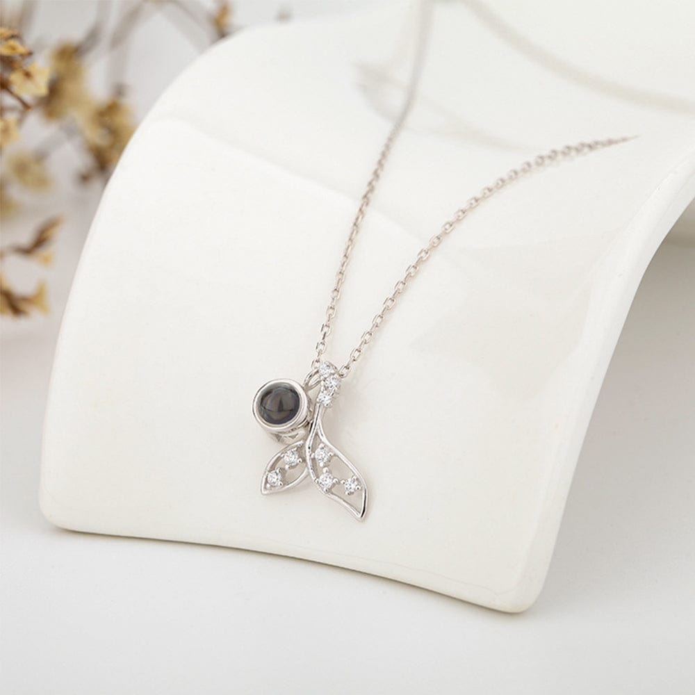 gifts for wife Cherish Every Moment - Heartfelt Gift - Projection Necklace Mermaid Shape Photo Necklace Gift for Her - gifts
