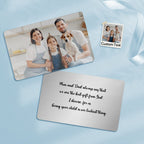 Personalized Wallet Insert Photo Card Stainless Steel Wallet Insert Card