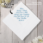 personalized wedding handkerchief embroidered hankies gifts mother bride elevate display