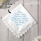 handcrafted wedding handkerchief embroidered hankies gifts mother bride elevate keepsake