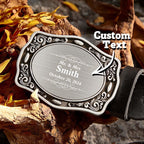 Personalized Western Cowboy Name Belt Buckle for Men Wedding Gift for Groom