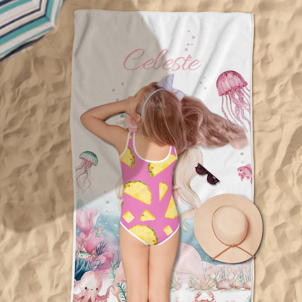 custom name beach towel gift for daughter product photo