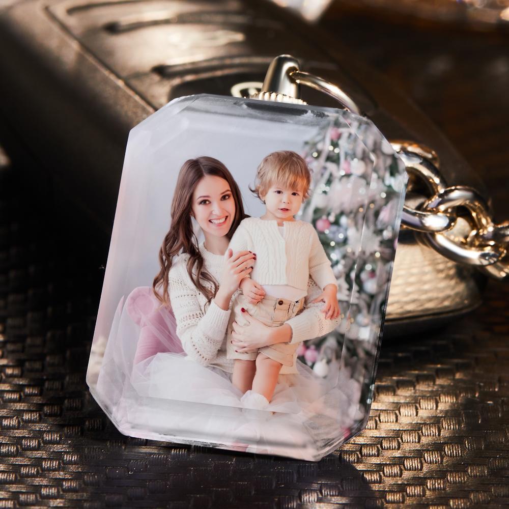 Mother's Day Keychain Photo Keychain Crystal Keychain Mother's Day Gifts