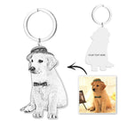 loss of dog gift keychain personalized photo or name everyday keepsake detail view