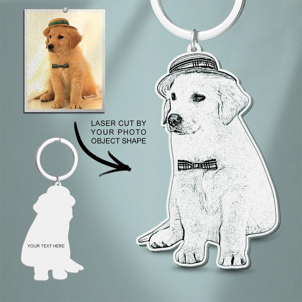 personalized photo or name loss of dog gift keychain everyday keepsake main view