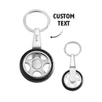 Custom Name Spinning Tire Keychain Gifts for Him