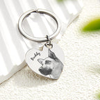 personalized photo and name loss of dog gift keychain everyday keepsake main view