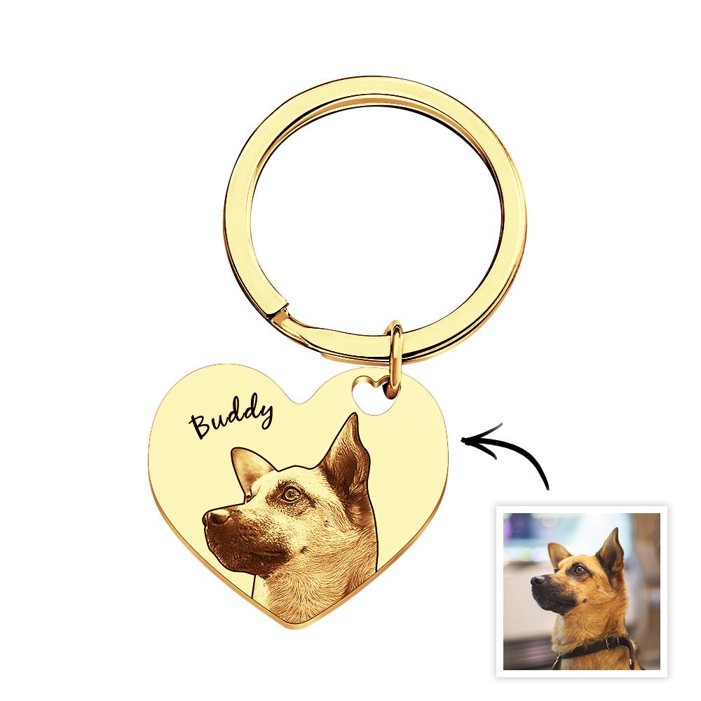 personalized photo and name keychain loss of dog gift everyday keepsake personalized preview