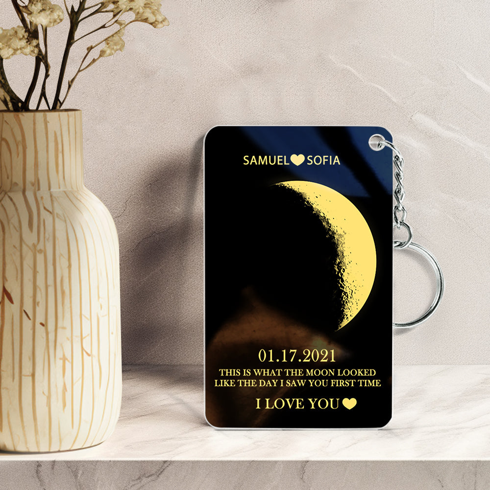 Custom Moon Phase Acrylic Keychain Gifts for Her