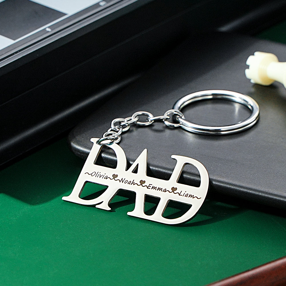 personalized keychain for dad with high quality craftsmanship