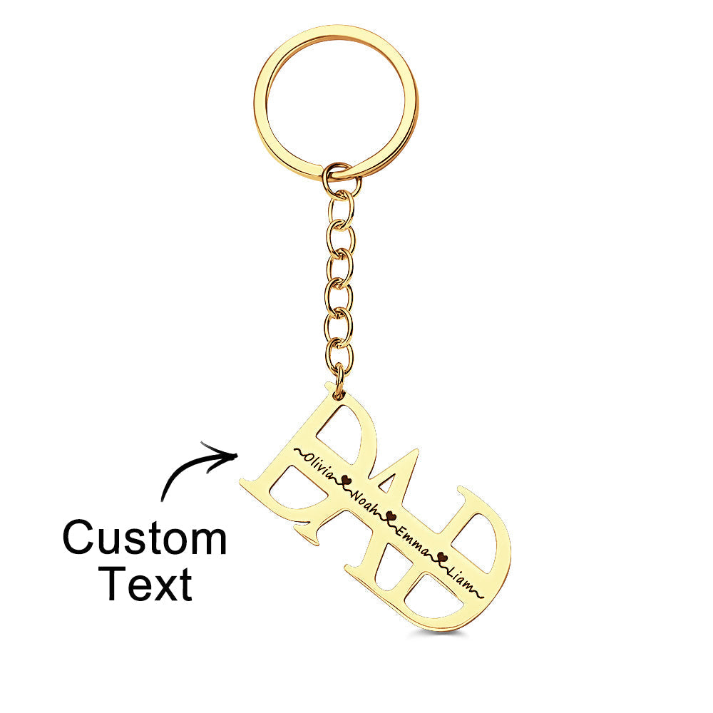 thoughtful keychain for dad with custom detail