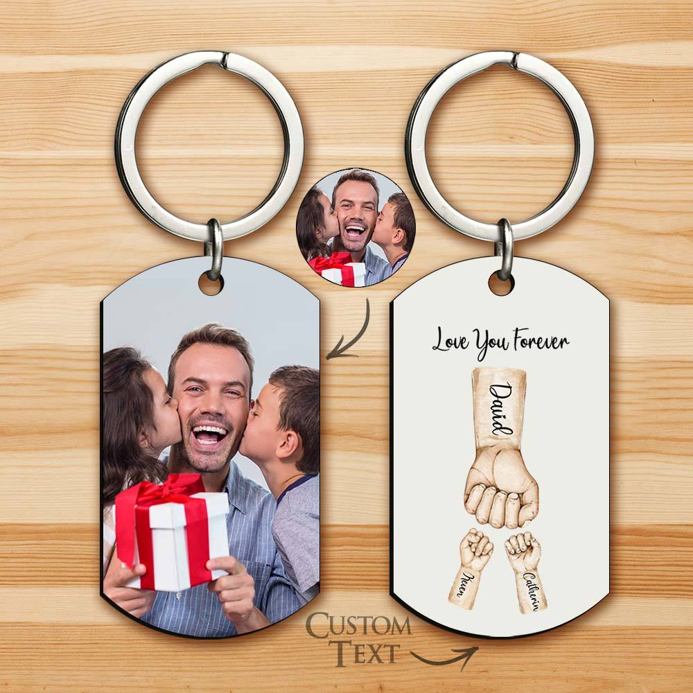 personalized keychain for dad with high quality craftsmanship photo