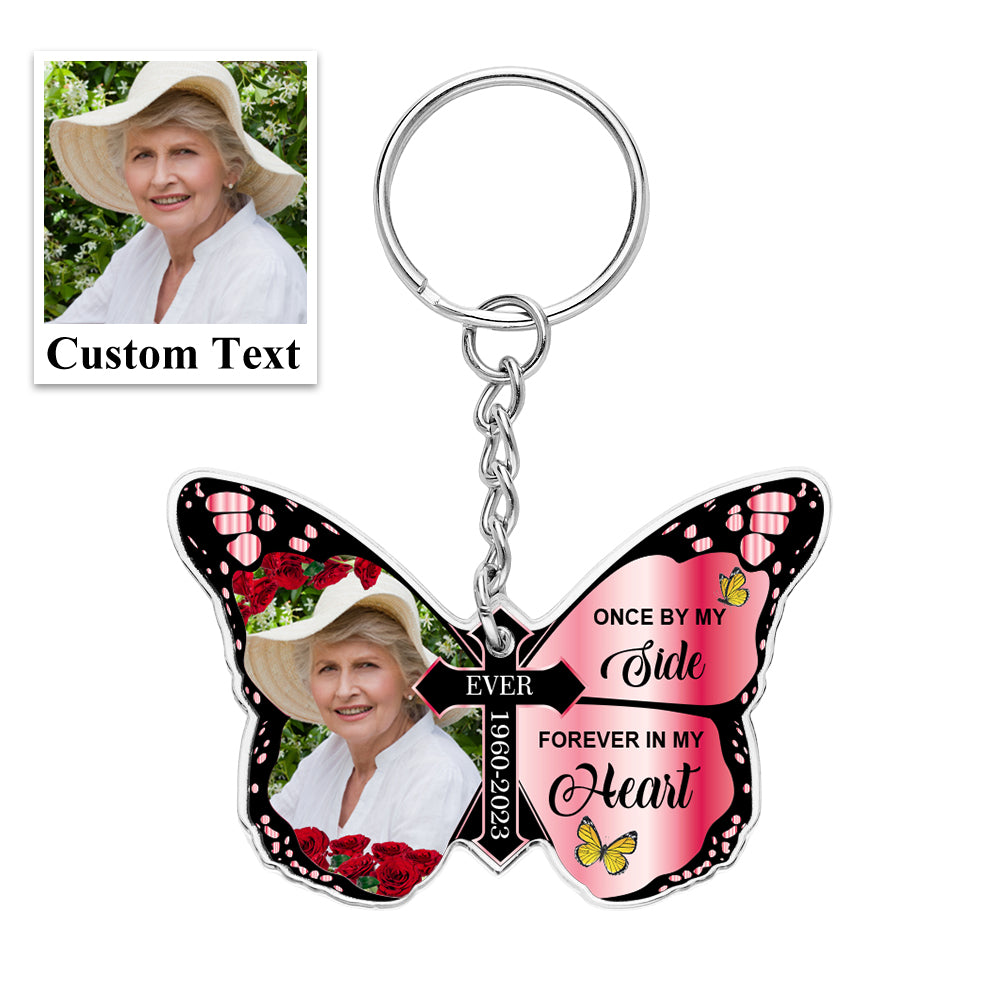 personalized photo cross keychain acrylic sympathy gift