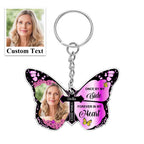 acrylic butterfly keychain personalized photo sympathy gift