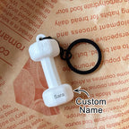 Custom Name Dumbbell Keychain Accessories Equipment Pendant Mini Backpack Keychain