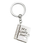 Personalized My Little Star Book Keychain – A Letter to My Daughter in a Locket Pendant with Message Inside Meaningful Gift