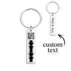 Custom Engraved Keychain QR Code Keychain With Name Audio Gifts
