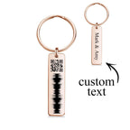 Custom Engraved Keychain QR Code Keychain With Name Audio Gifts