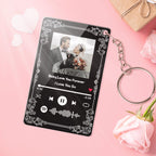 Custom Photo Plaue Acrylic Music Keychain Custom Couple Photo For Girlfriend