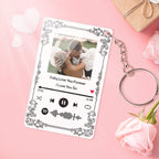 Custom Photo Plaue Acrylic Music Keychain Custom Couple Photo For Girlfriend