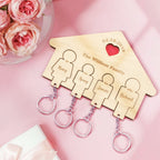 Custom Name Keychain Holder Personalized Keychain Home Decorative Gift for Family
