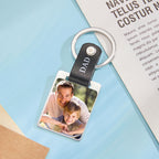 Custom Photo Keychain Leather Gifts for Father