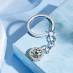 Custom Photo Projection Keychain Sun and Moon Couple Commemorative Gifts