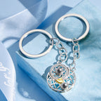 Custom Photo Projection Keychain Sun and Moon Couple Commemorative Gifts