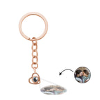 Custom Heart-shaped Hollow Photo Projection Keychain Couple Gifts