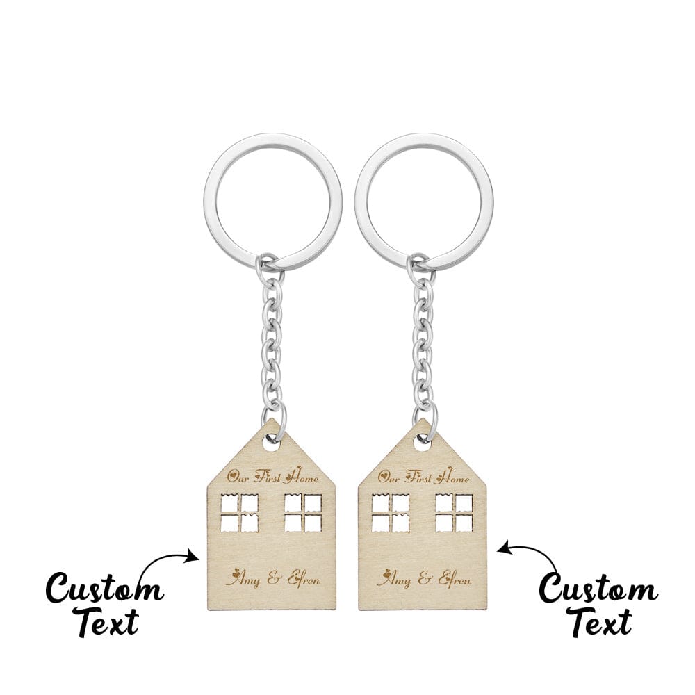personalized engraved house keychains keepsake as a new home gift