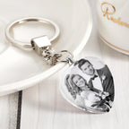 Custom Photo Keychain Crystal Keychain White And Black Filter Perfect Gift For Valentine's Day