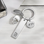 Custom Engraved Keychain Hand Stamped Football Keychain Creative Gift