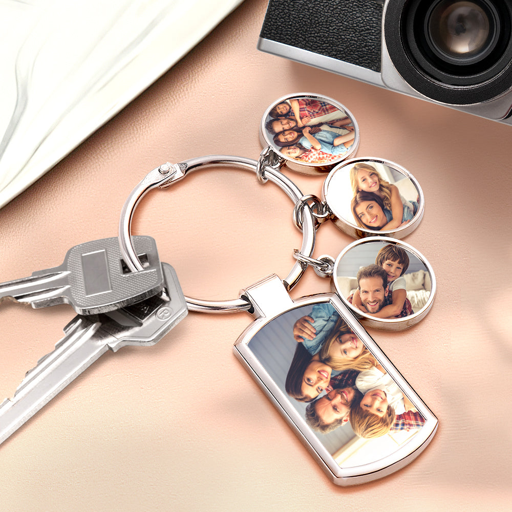Custom Photo Metal Keychain Personalized Keychain Gift for Him or Her