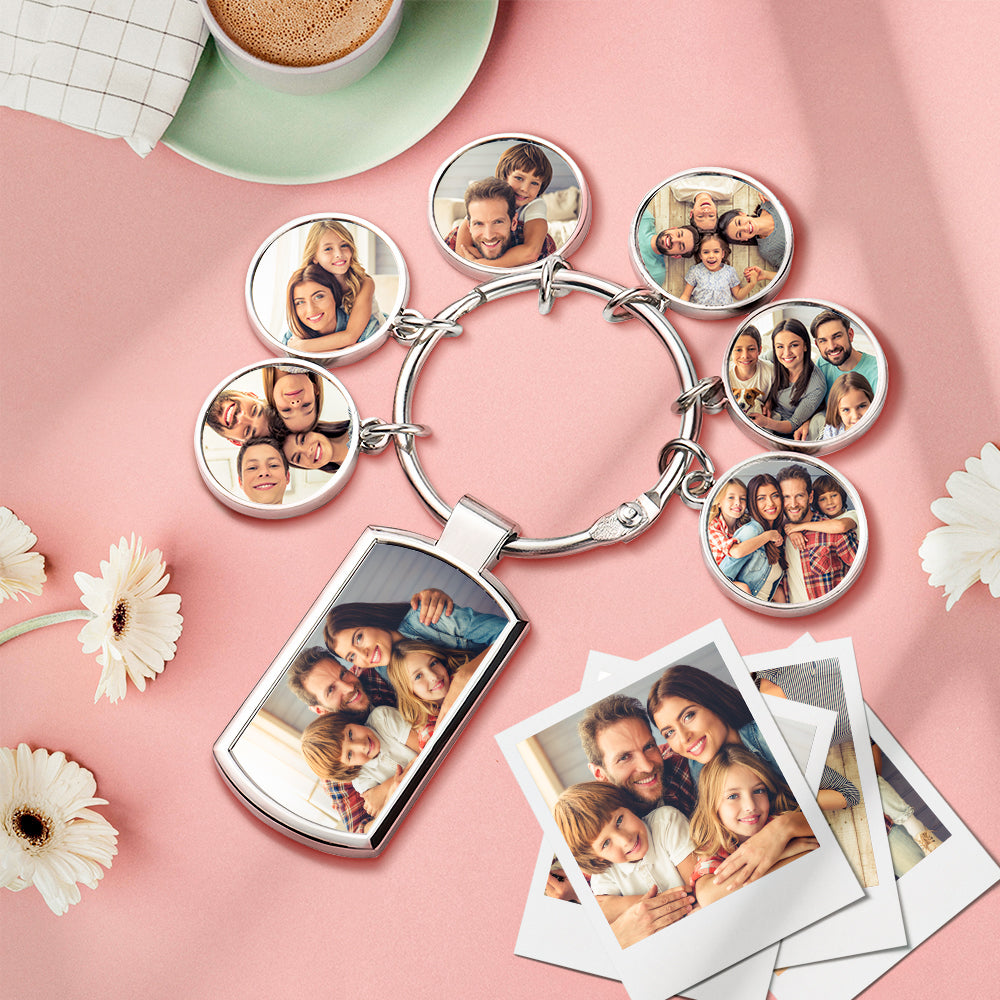 Custom Photo Metal Keychain Personalized Keychain Gift for Him or Her