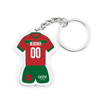 Personalized Name Keychain Morocco Soccer Team Jersey Keychain 2022 Soccer World Cup Team Keychain