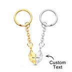 Custom Engraved Keychain Magnetic Matching Heart Keychains Gift for Couple