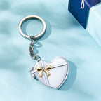Custom Photo Keychain Double Photo Frame Heart-shaped Keychain Commemorative Gift